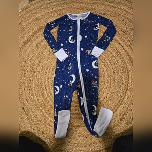 Little sleepies mickey zippered footie